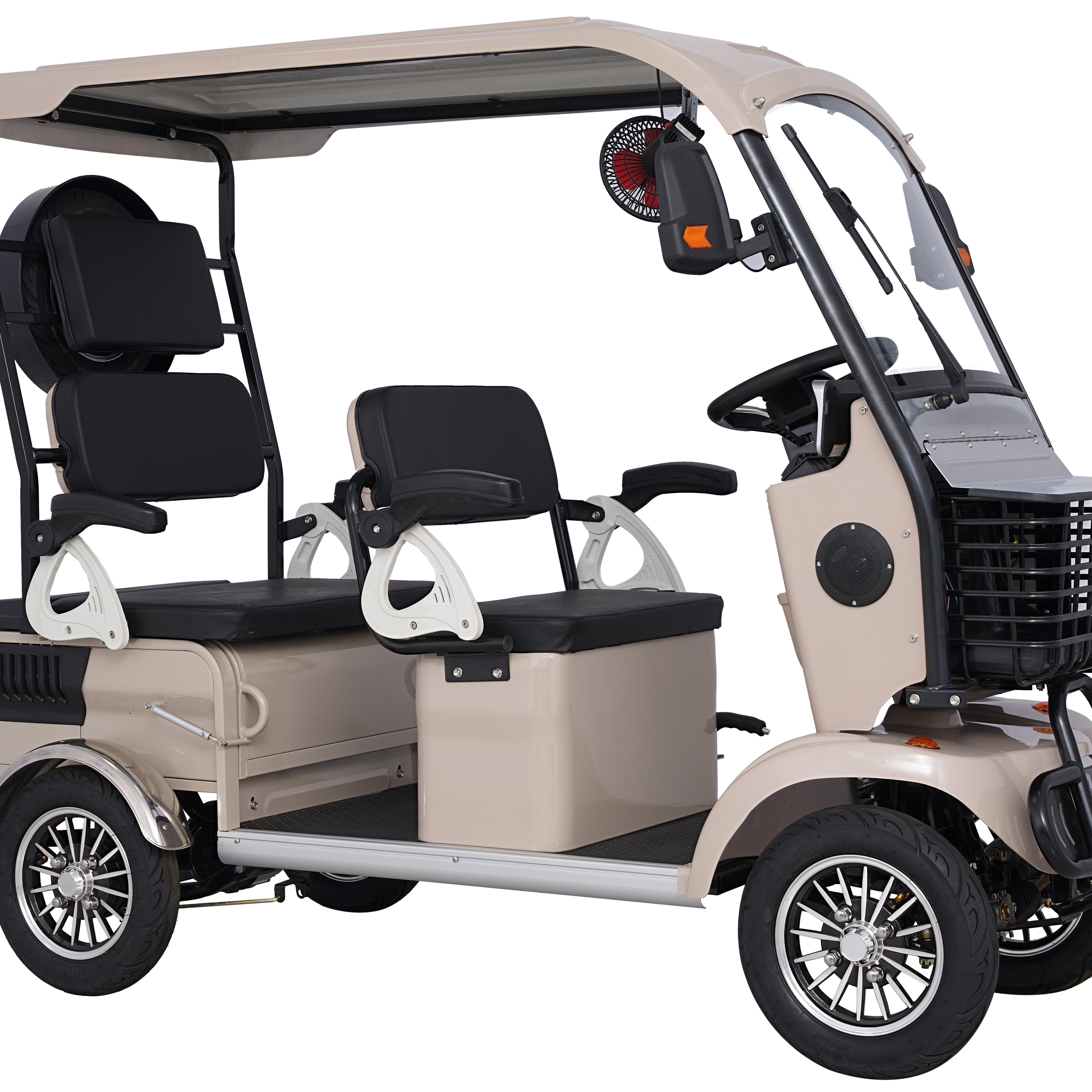 High Quality 48V/60V 18 Tube Golf Cart Passenger & Cargo Electric Quadricycle